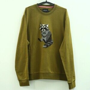 BONOBOS Critter Supersoft Fleece Crew Sweater Embroidered Long Sleeve M 283635